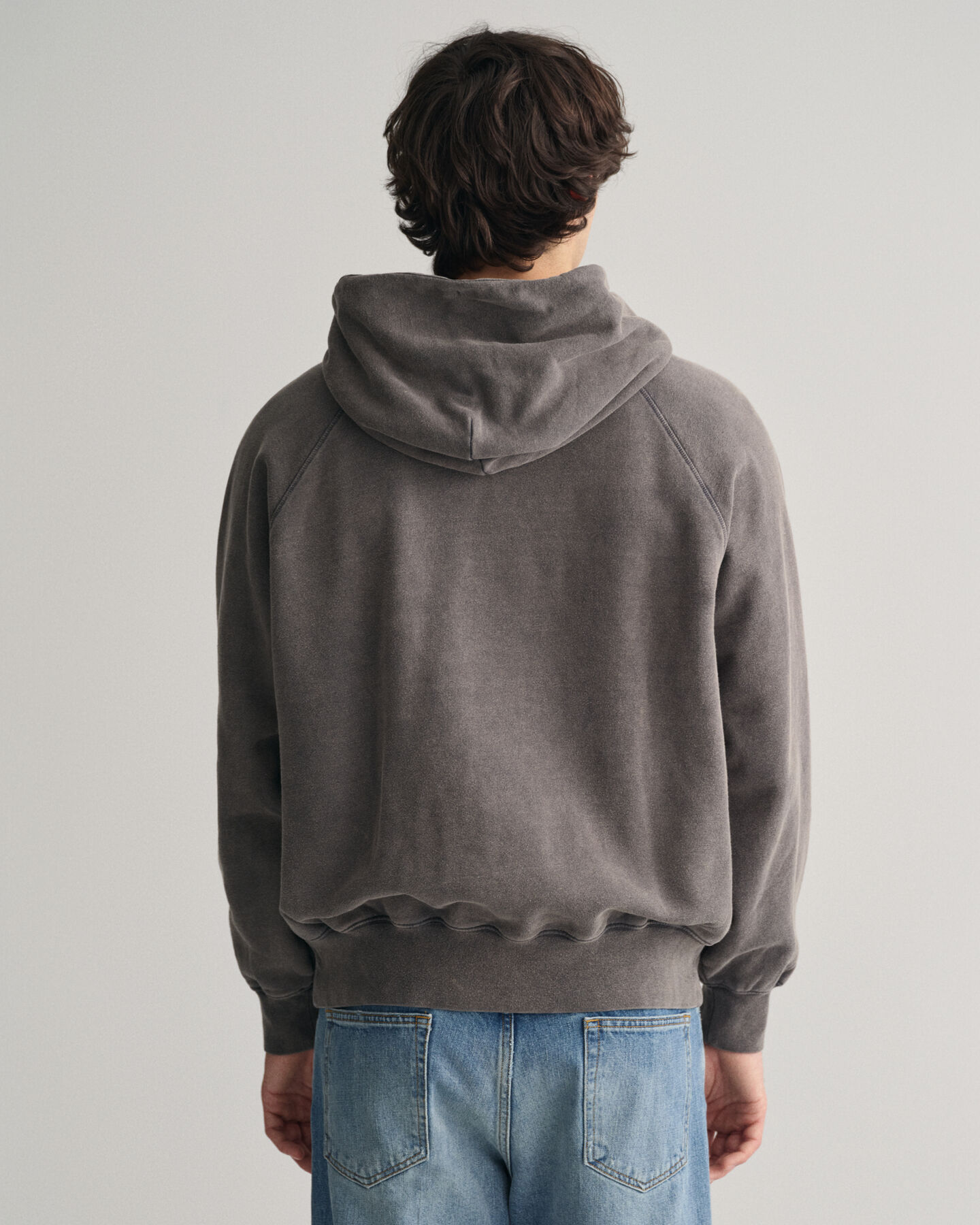 Hoodie met vintage wassing