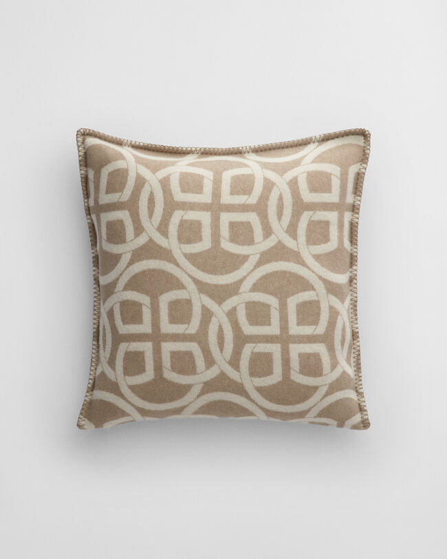Monogram wollen kussenhoes
