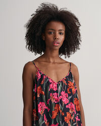 Maxi-jurk met spaghettibandjes en print