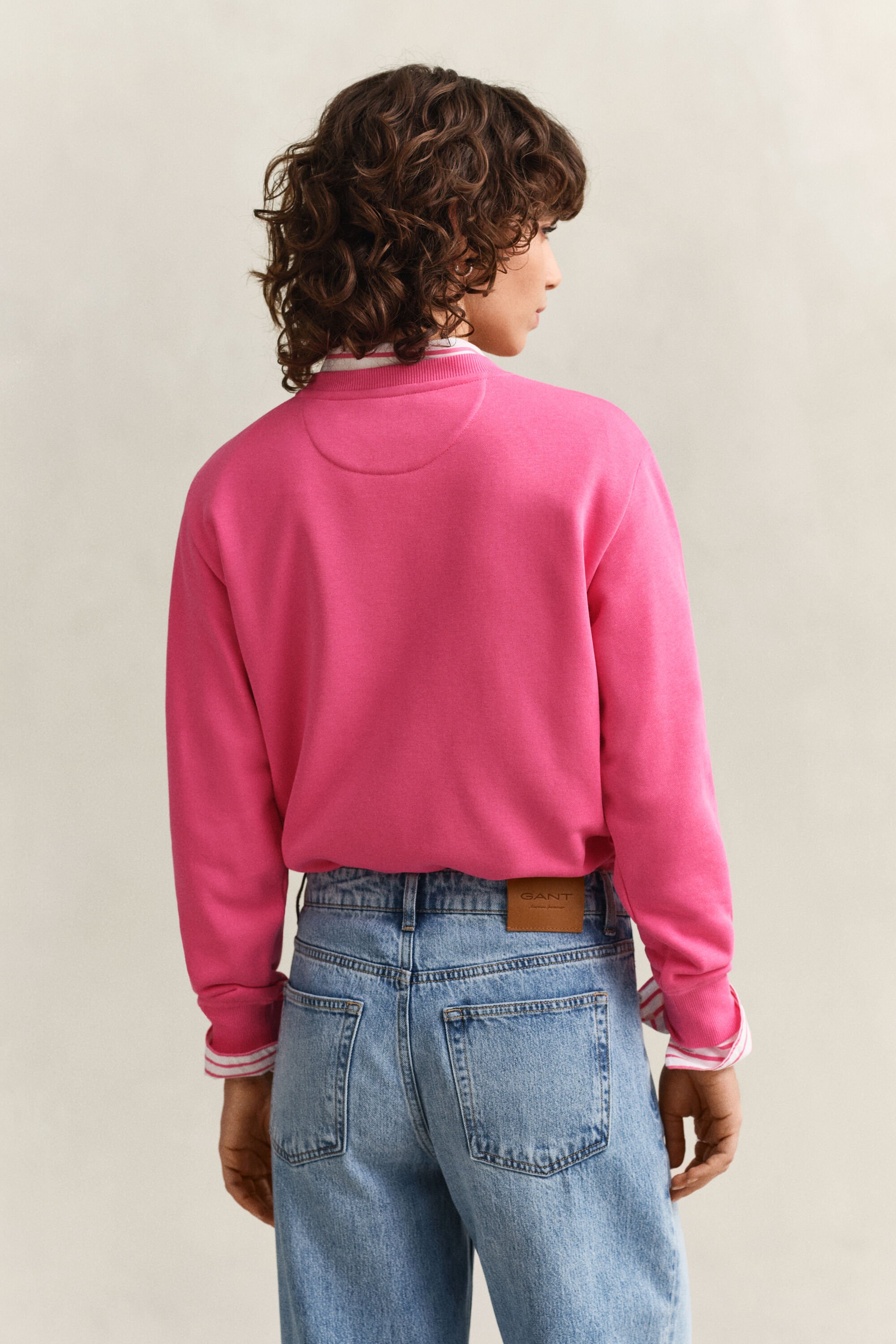 Shield sweatshirt met ronde hals