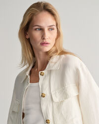 Overshirt met linnenmix