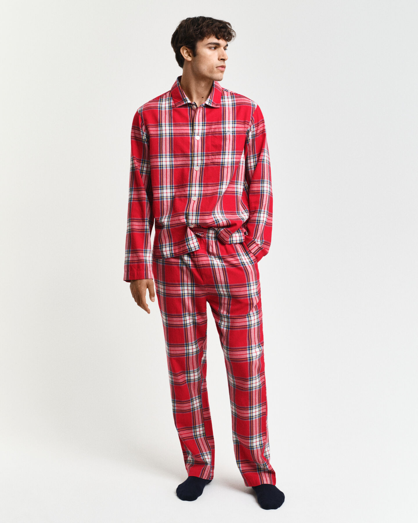 Flanellen pyjamaset shirt & broek in cadeauverpakking