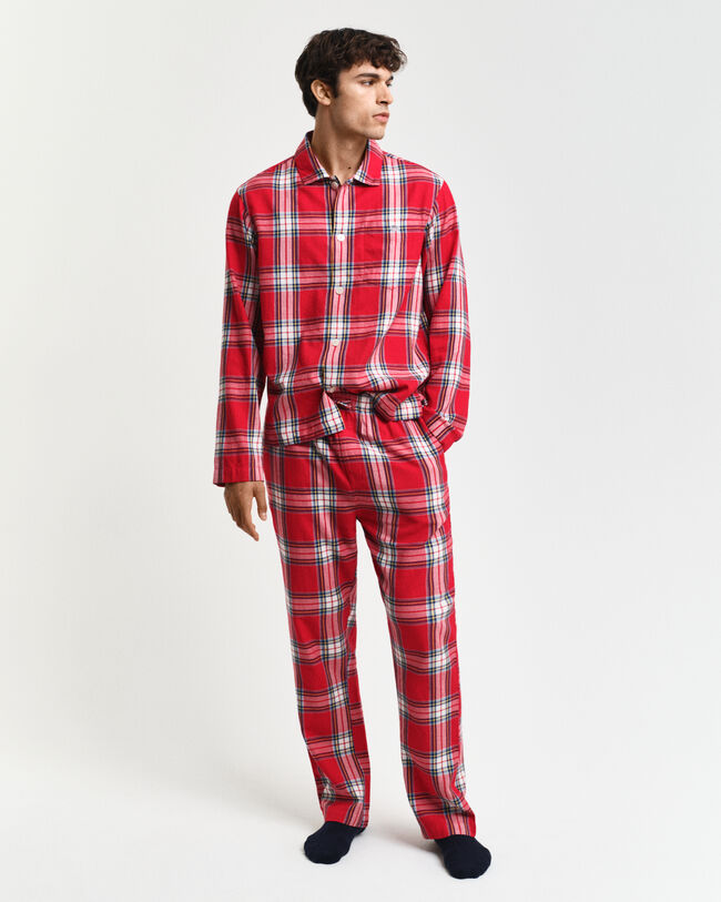 Flanellen pyjamaset shirt & broek in cadeauverpakking