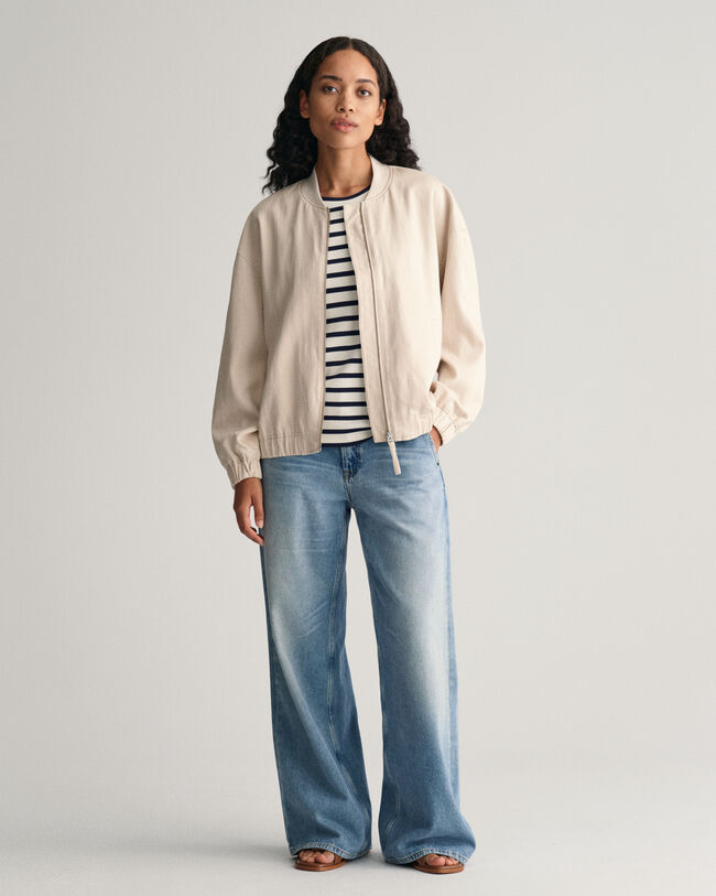 Bomberjack van linnenmix