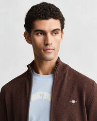 Casual vest van katoen met ritssluiting