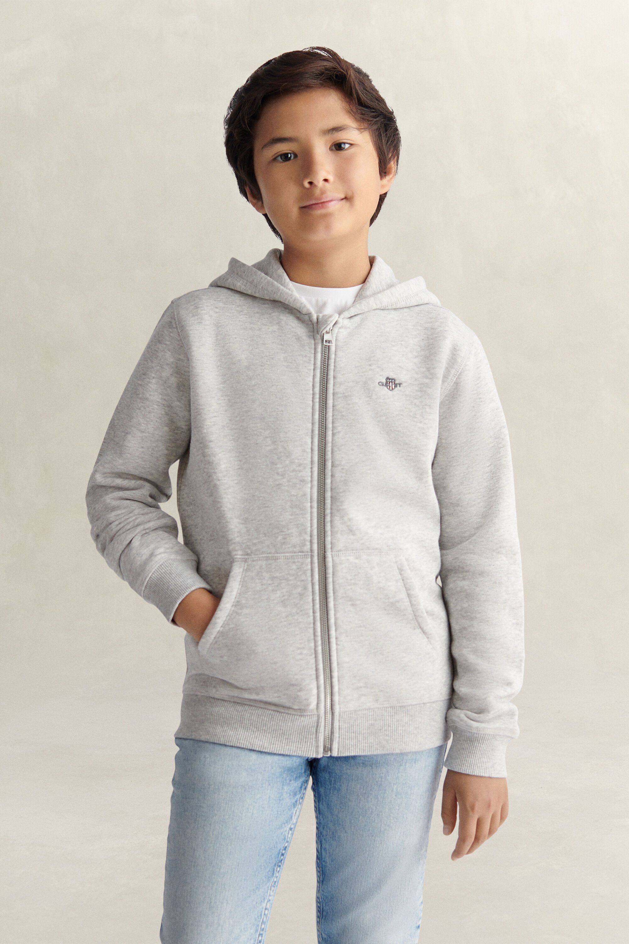 Teens Shield hoodie met ritssluiting