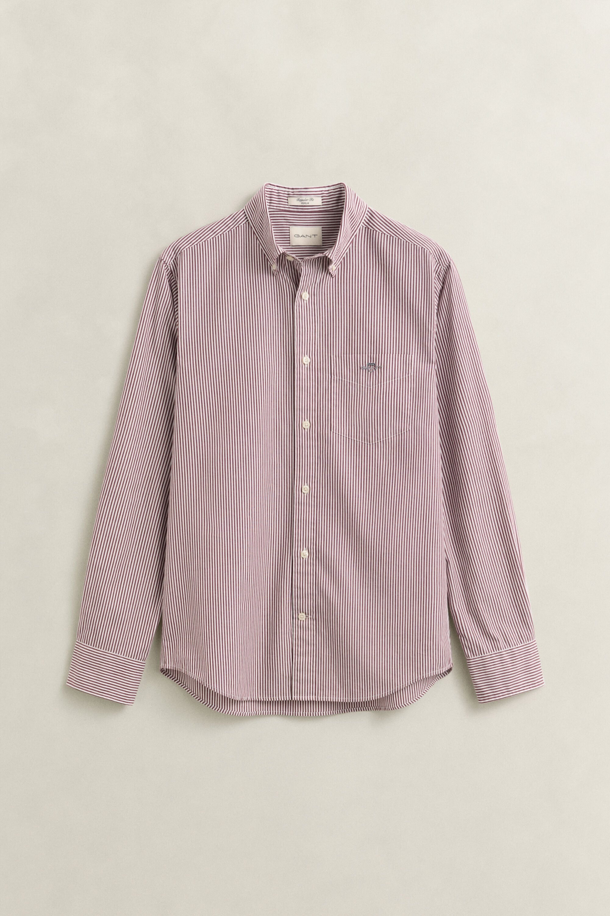 Classic Regular gestreept poplin overhemd