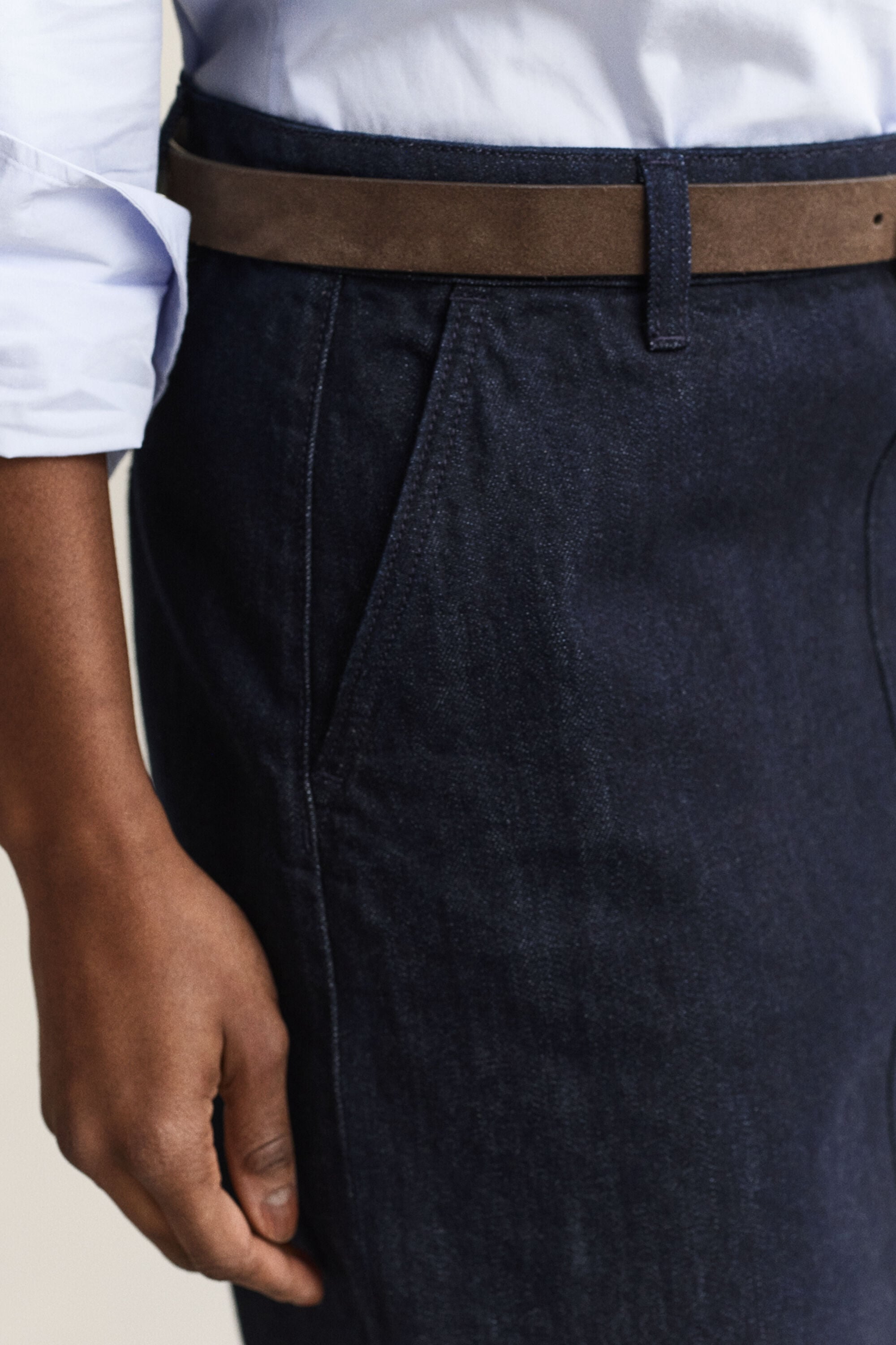 Denim kokerrok