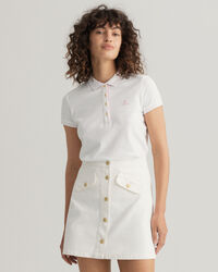 Piqu&eacute; poloshirt met contrasterende kraag