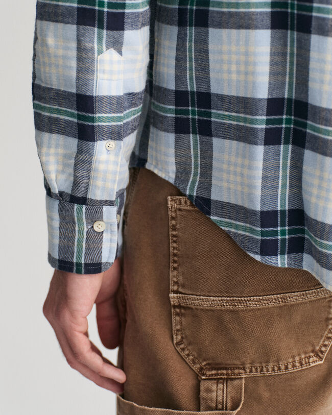 Regular Fit flanellen overhemd met Schotse ruit