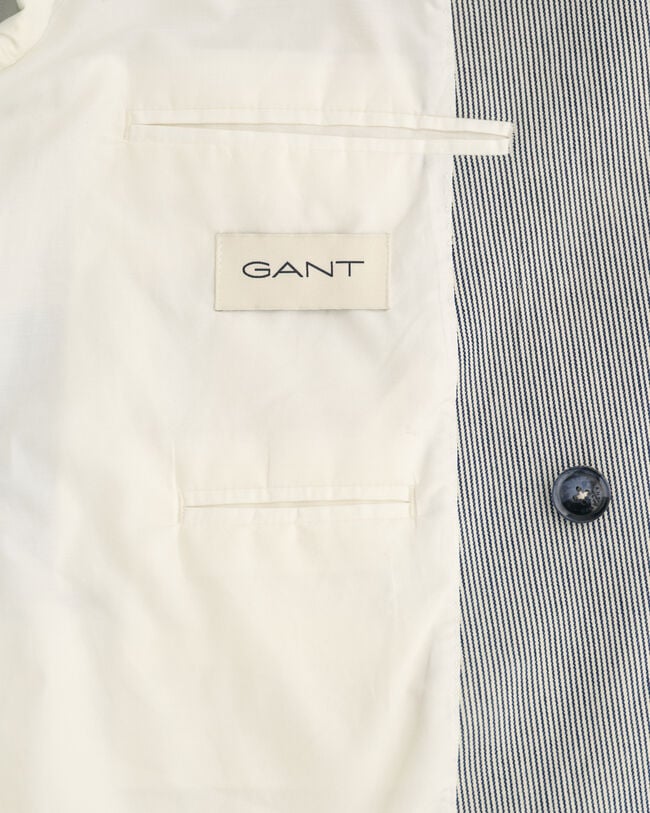 Oversized gestreepte double-breasted blazer