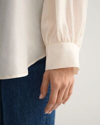 Popover blouse van lyocell en zijde