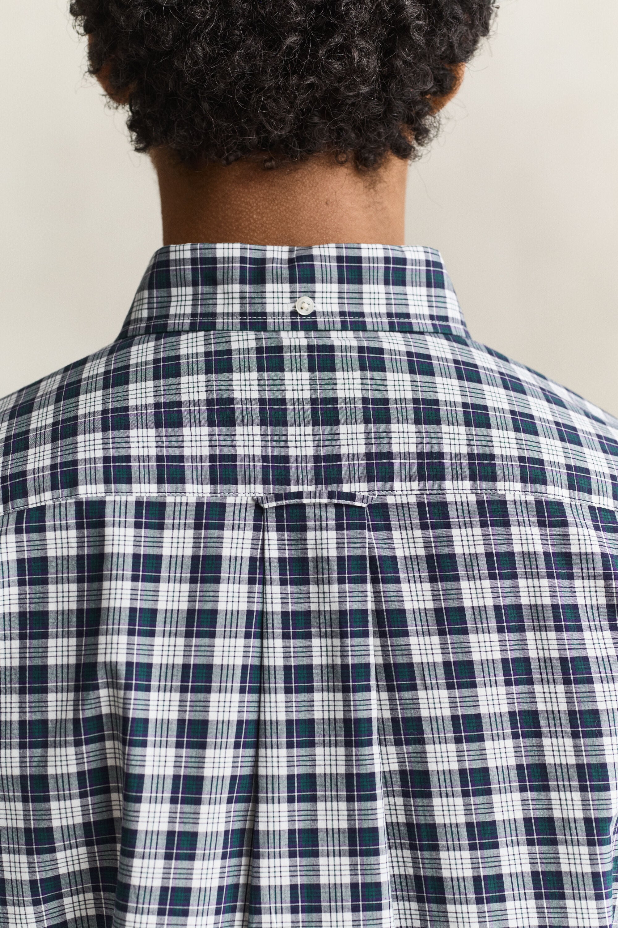 Geruit poplin overhemd