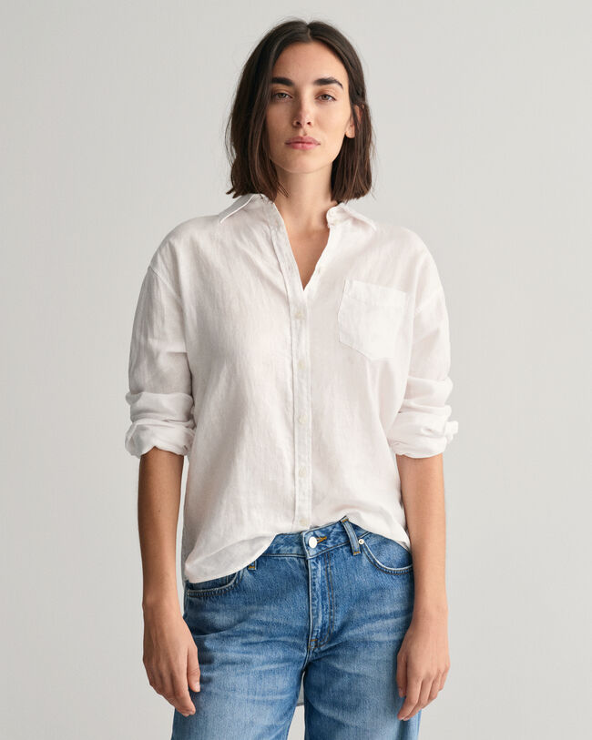 Relaxed Fit linnen blouse