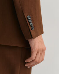 Oversized kostuumblazer van wolcrêpe