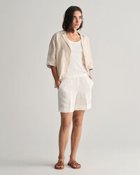 Relaxed Fit Pull-On short van linnenmix