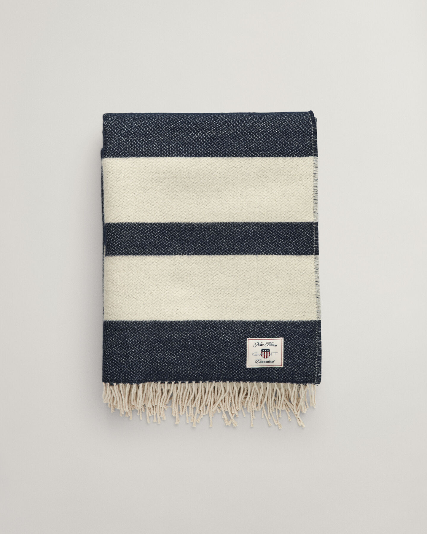 Wollen sprei met strepen