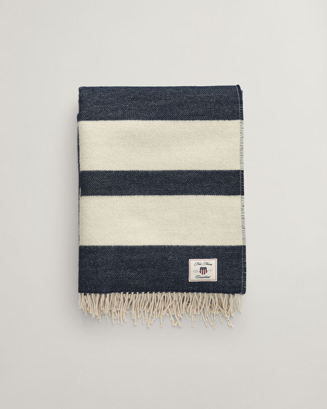 Wollen sprei met strepen