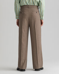 Kostuumbroek met plooien en ruitjes