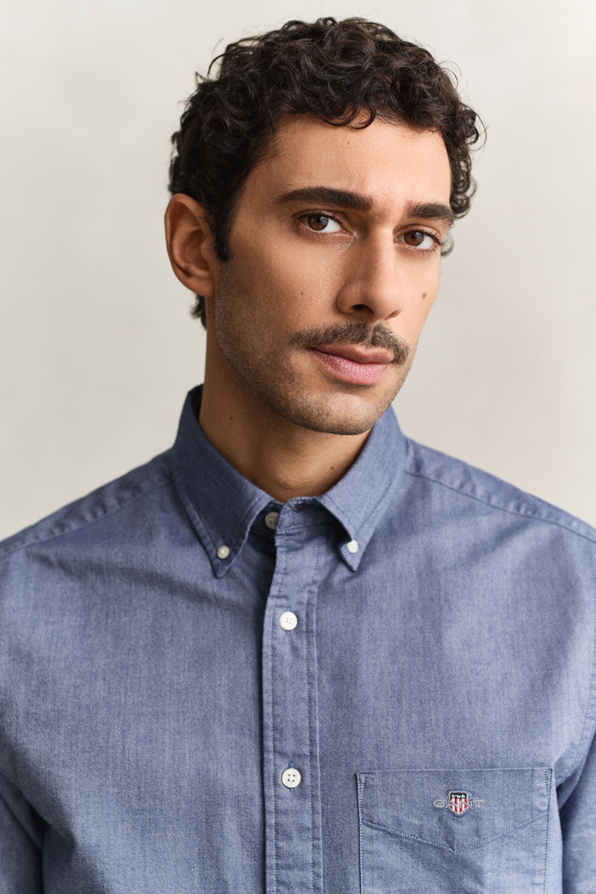 Klassiek Oxford-overoverhemd met korte mouwen