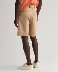 Hallden Slim Fit short van keperstof