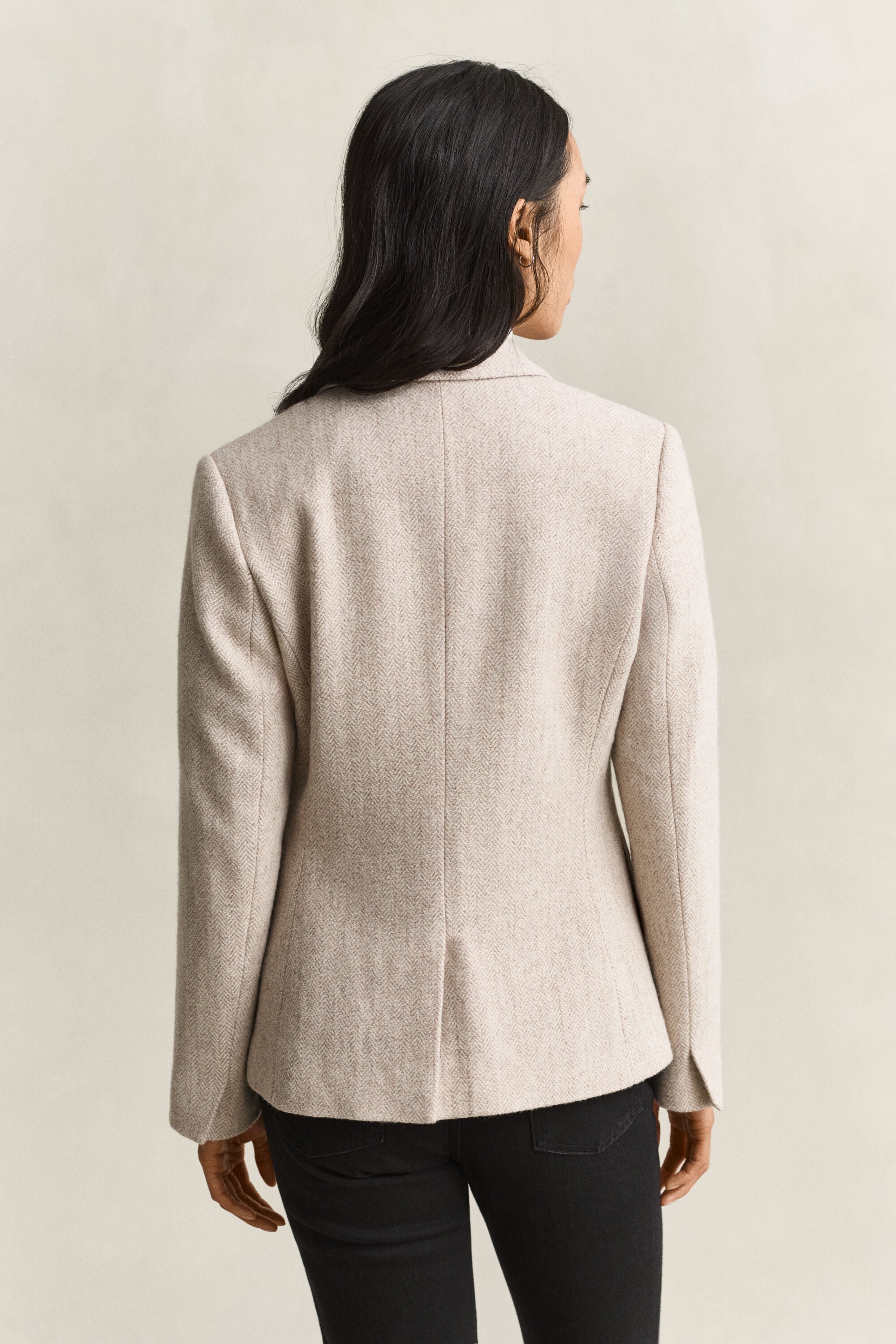 Blazer met visgraatmotief