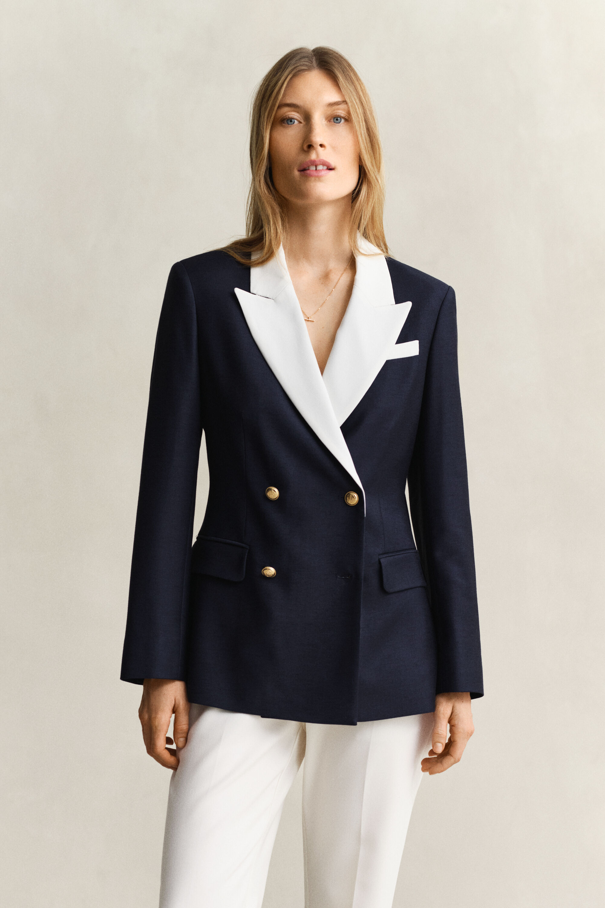 Club blazer met contrast
