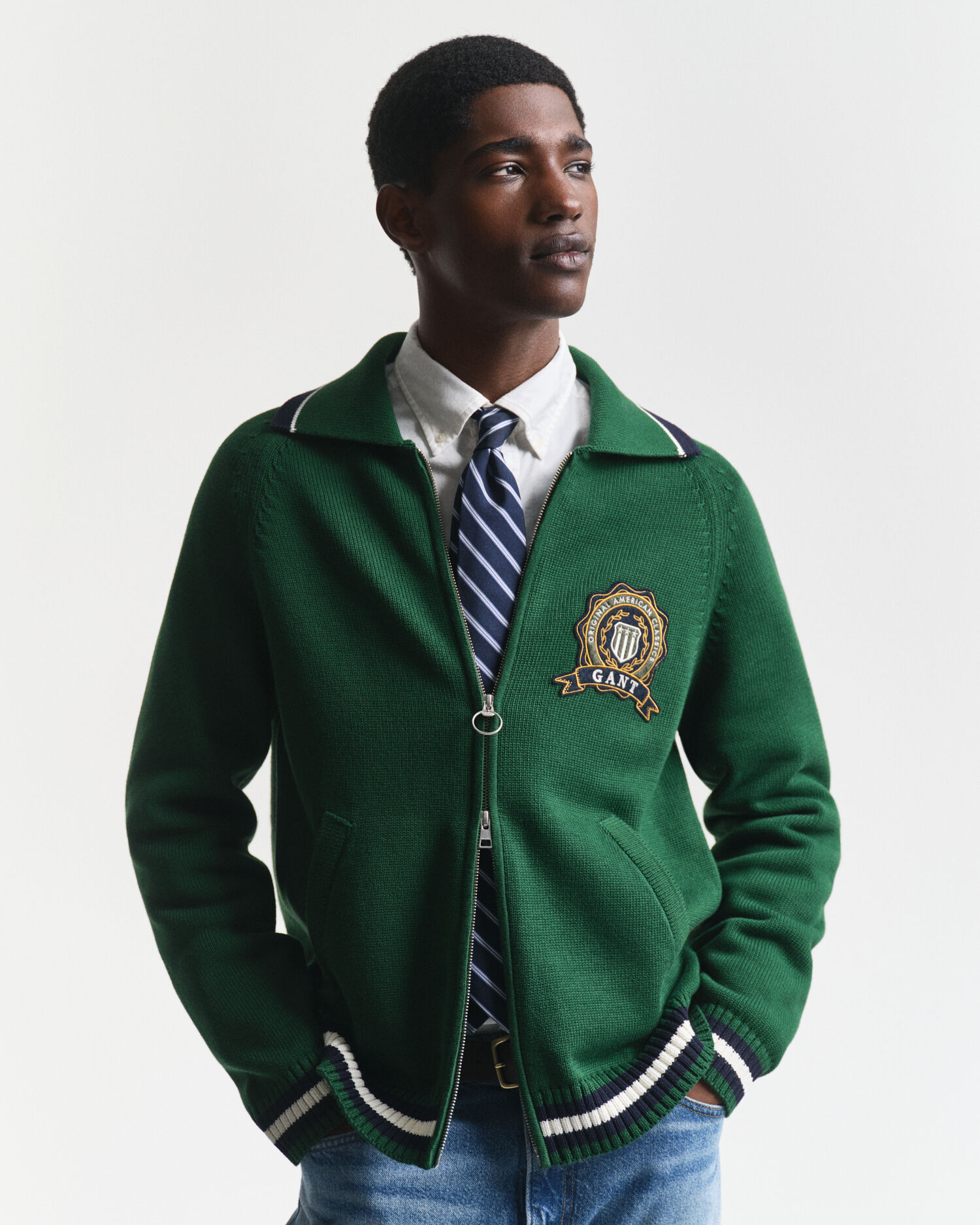 GANT 1949 Graphic vest met ritssluiting