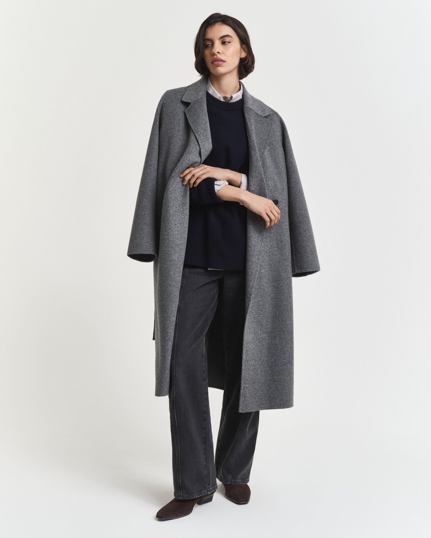 Trui met ronde hals van een zachte wol-kasjmiermix