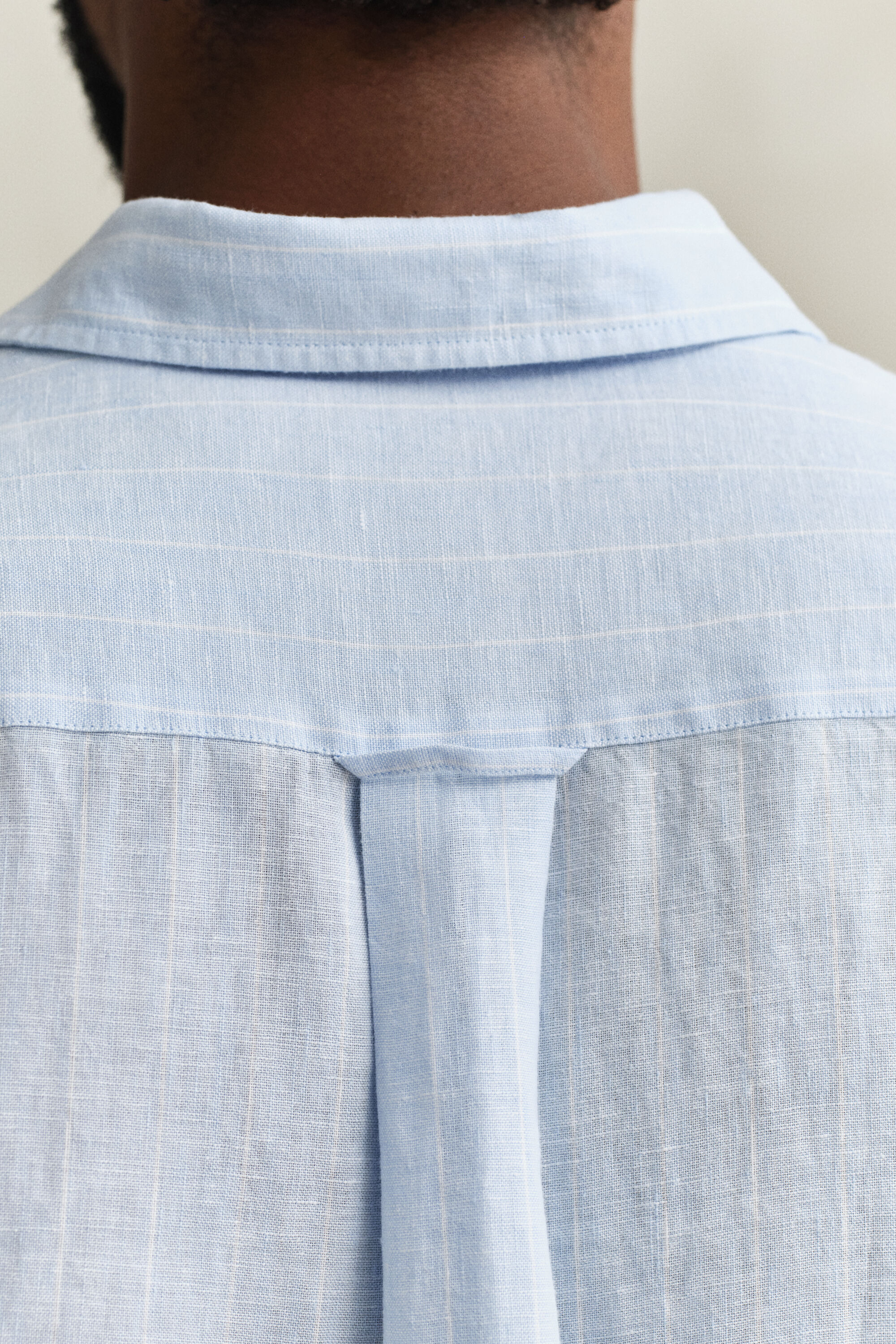 Gestreept linnen overoverhemd