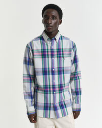 Regular Fit Seersucker Madras overhemd