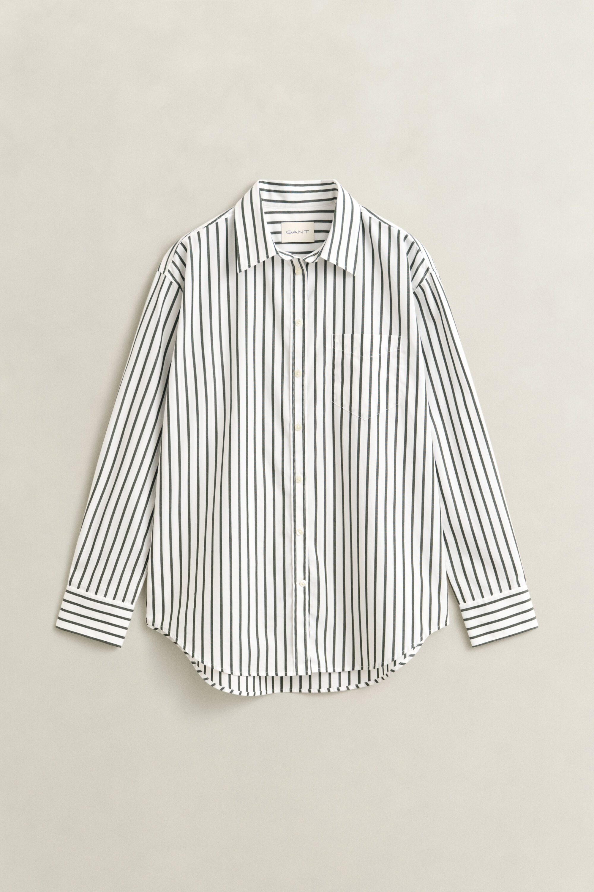 Relaxed Fit klassiek gestreept overhemd van poplin
