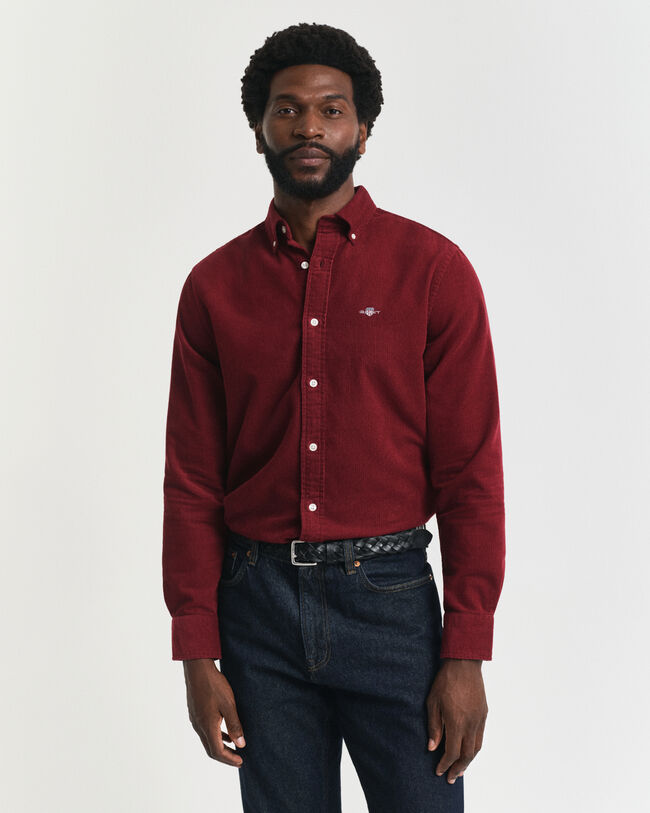 Regular Fit overhemd van katoencorduroy