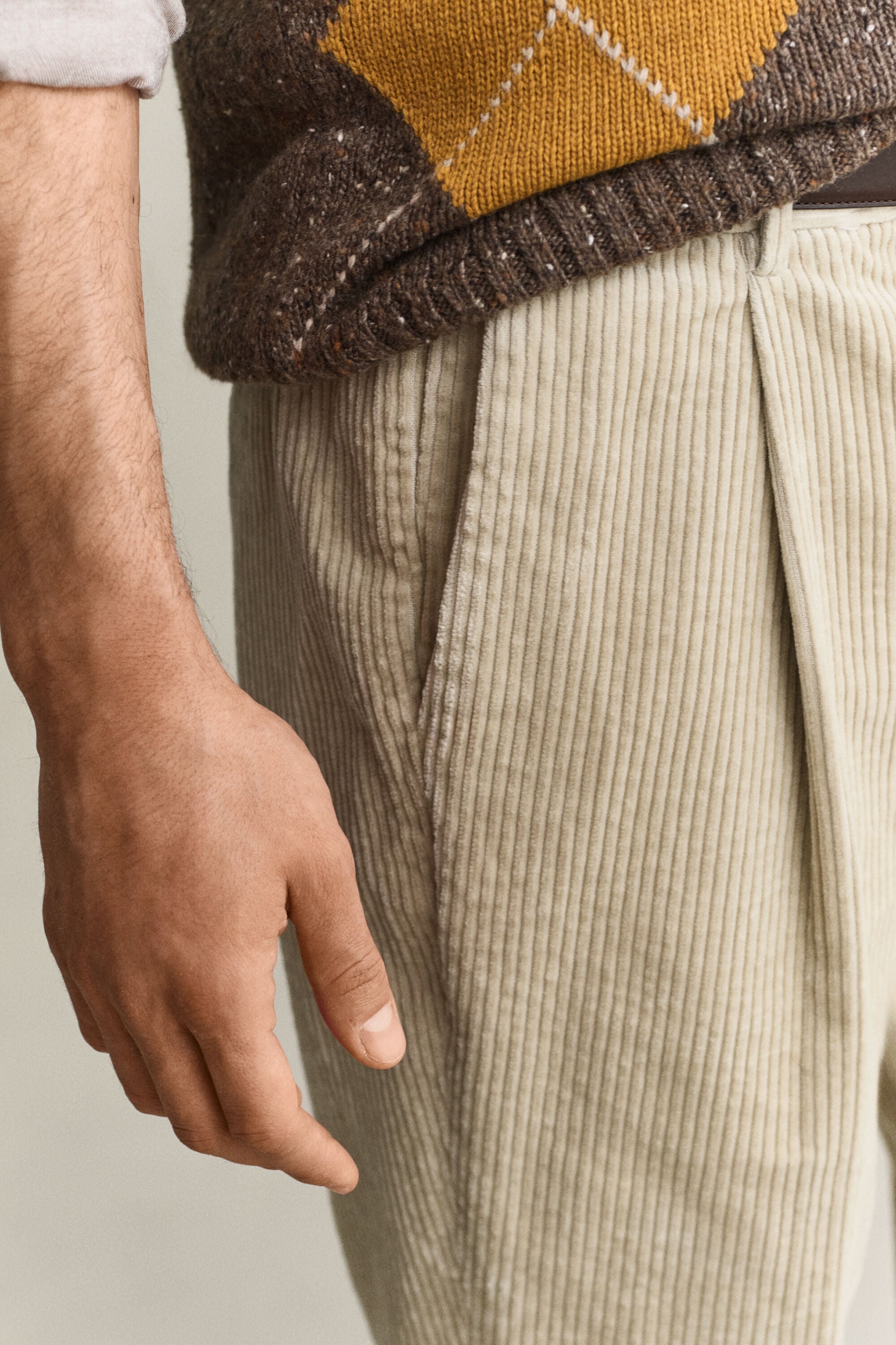 Corduroy kostuumbroek