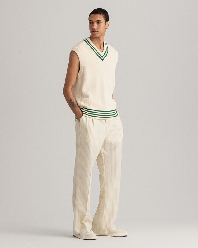 Broek met krijtstreep