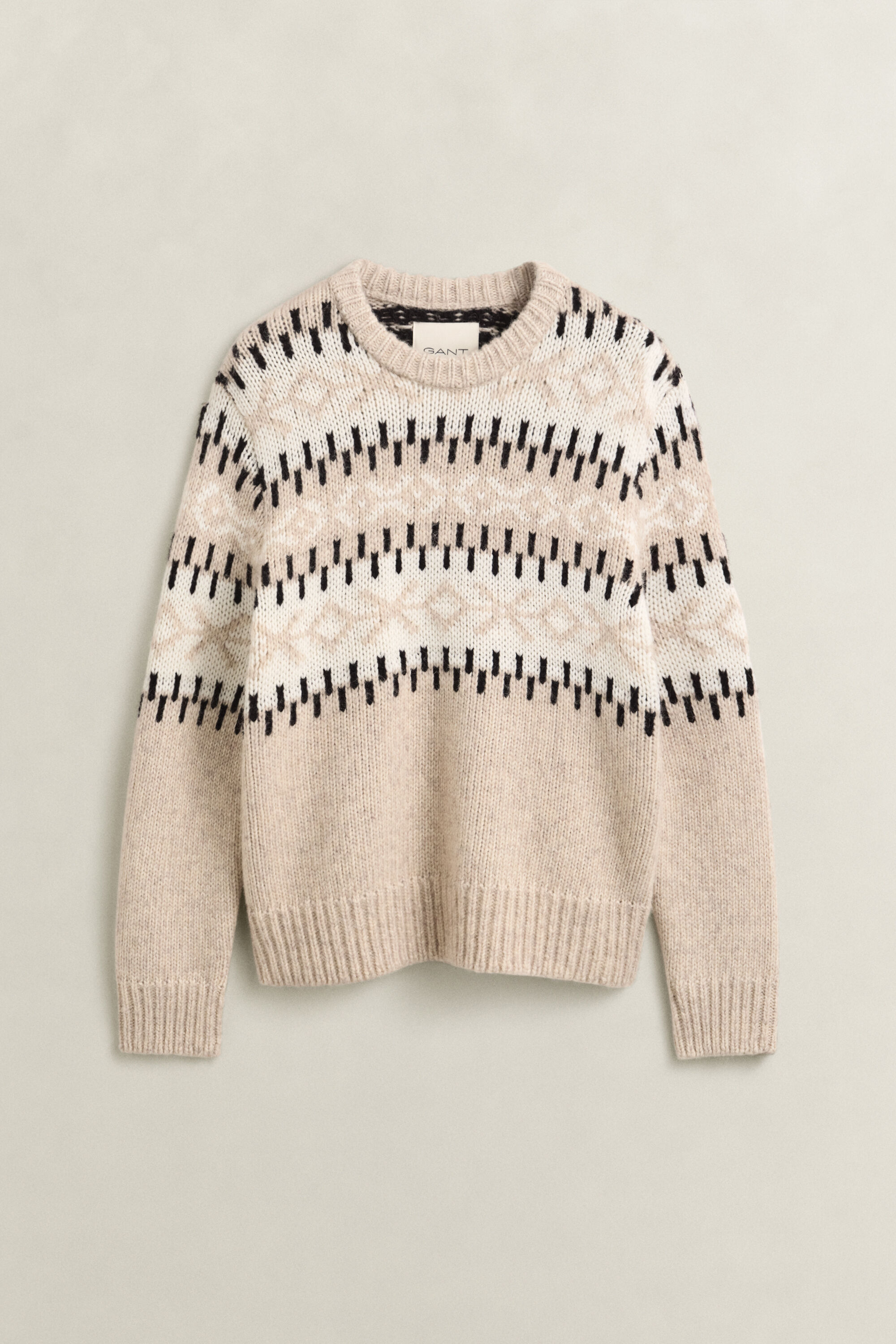 Jacquard trui van alpacawolmix