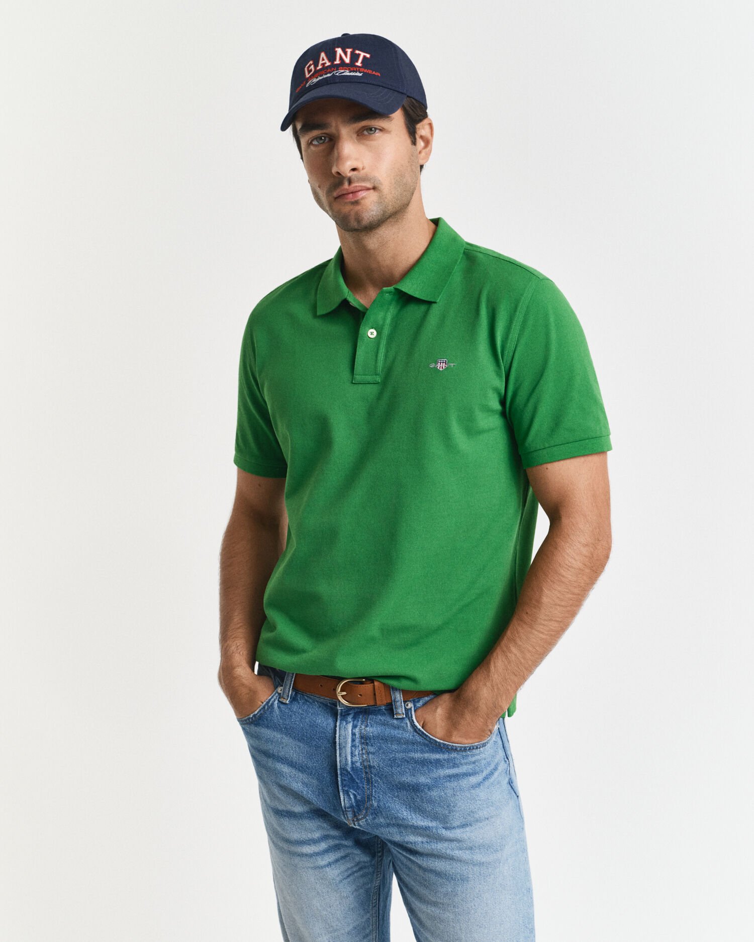 Regular Fit Shield piqué poloshirt