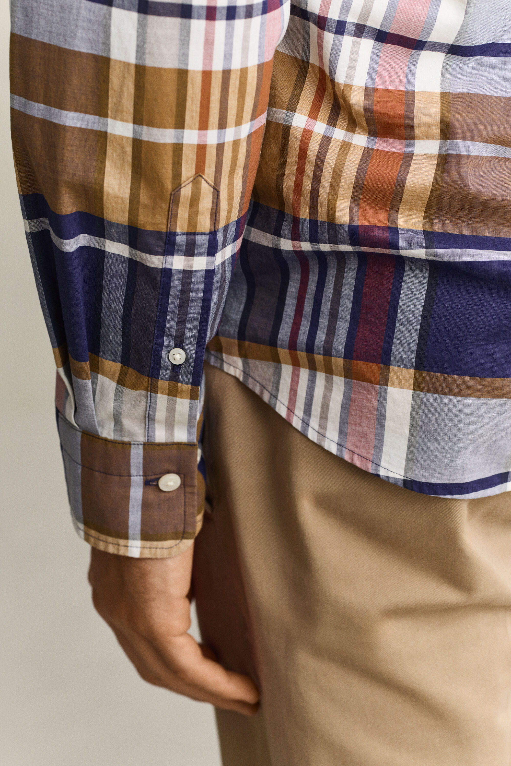 Gant x Yale geruit poplin overhemd