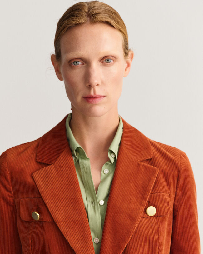 Slim Fit blazer van corduroy