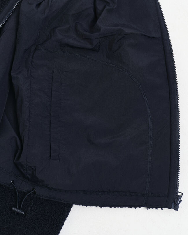 Omkeerbaar fleece vest met rits