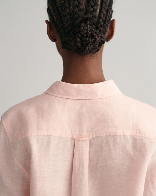 Regular Fit chambray overhemd van linnen