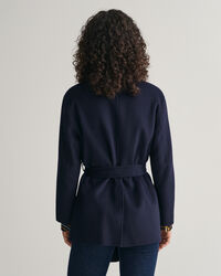 Met de hand gestikte blazer met ceintuur