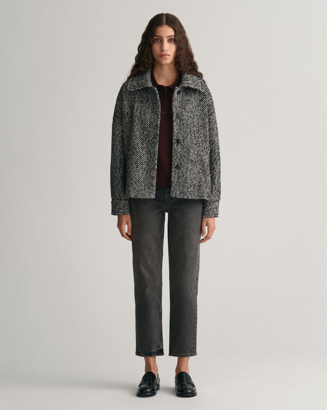 Jeans met iets kortere, rechte pijp