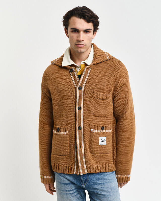 Wollen vest met knopen