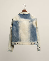 Wrangler x GANT jack van gebleekt denim