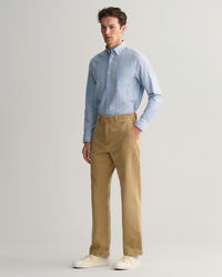 Straight Fit chino van keperstof