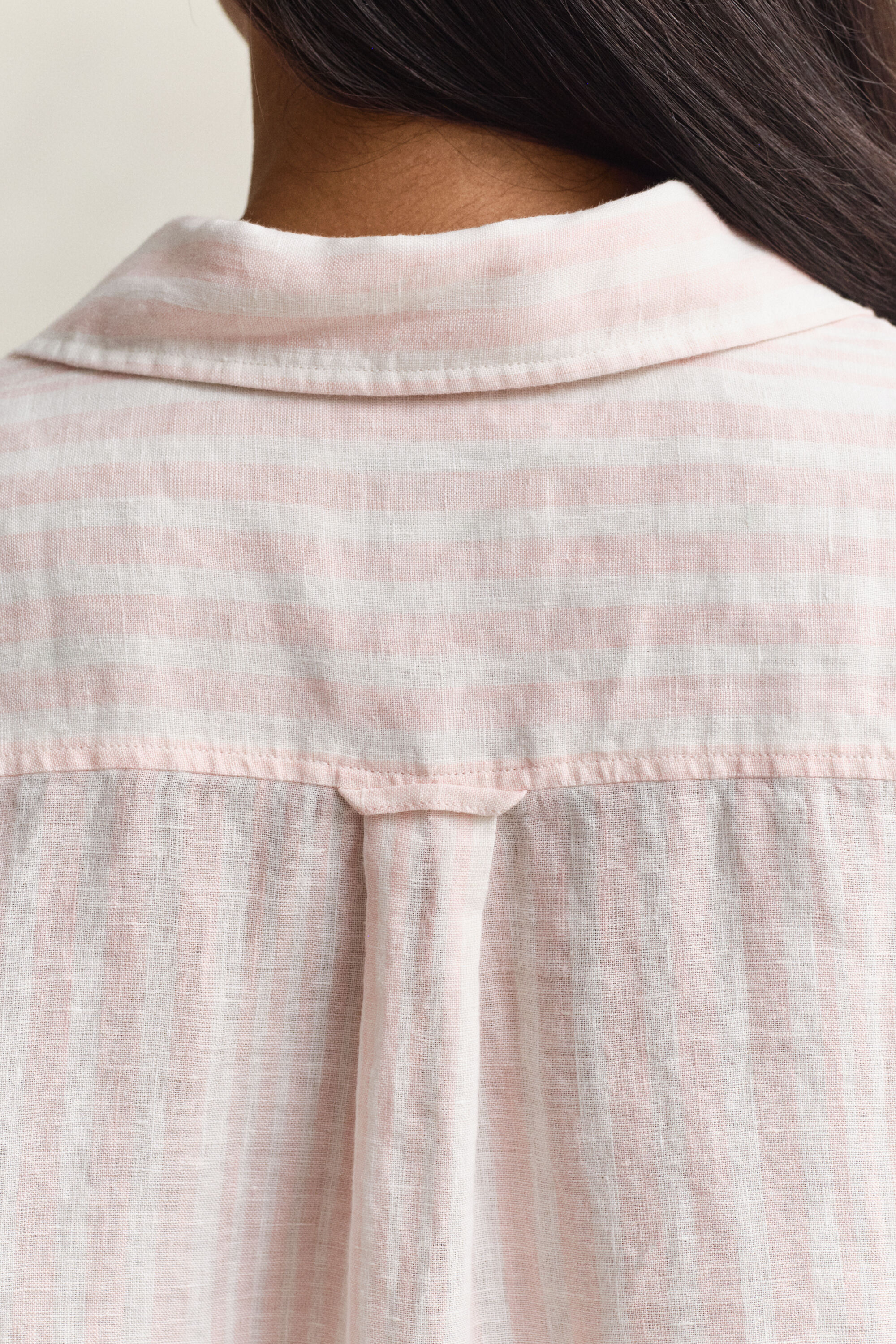 Relaxed Fit linnen overoverhemd met strepen