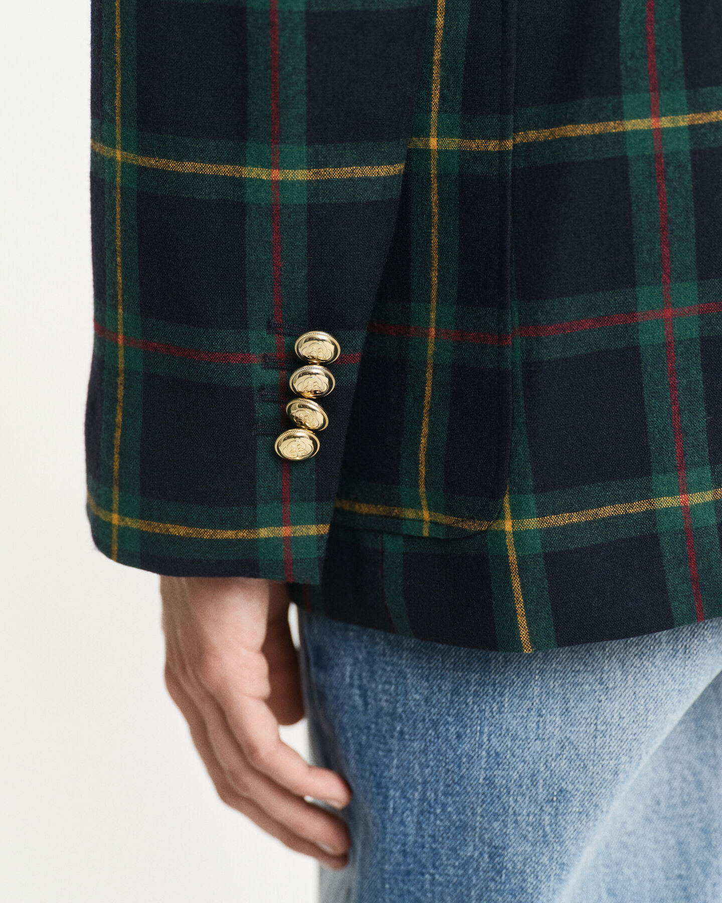 Regular Fit kostuumblazer met ruiten