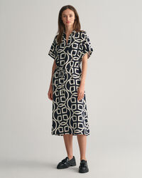 Monogram Print kaftan met korte mouwen