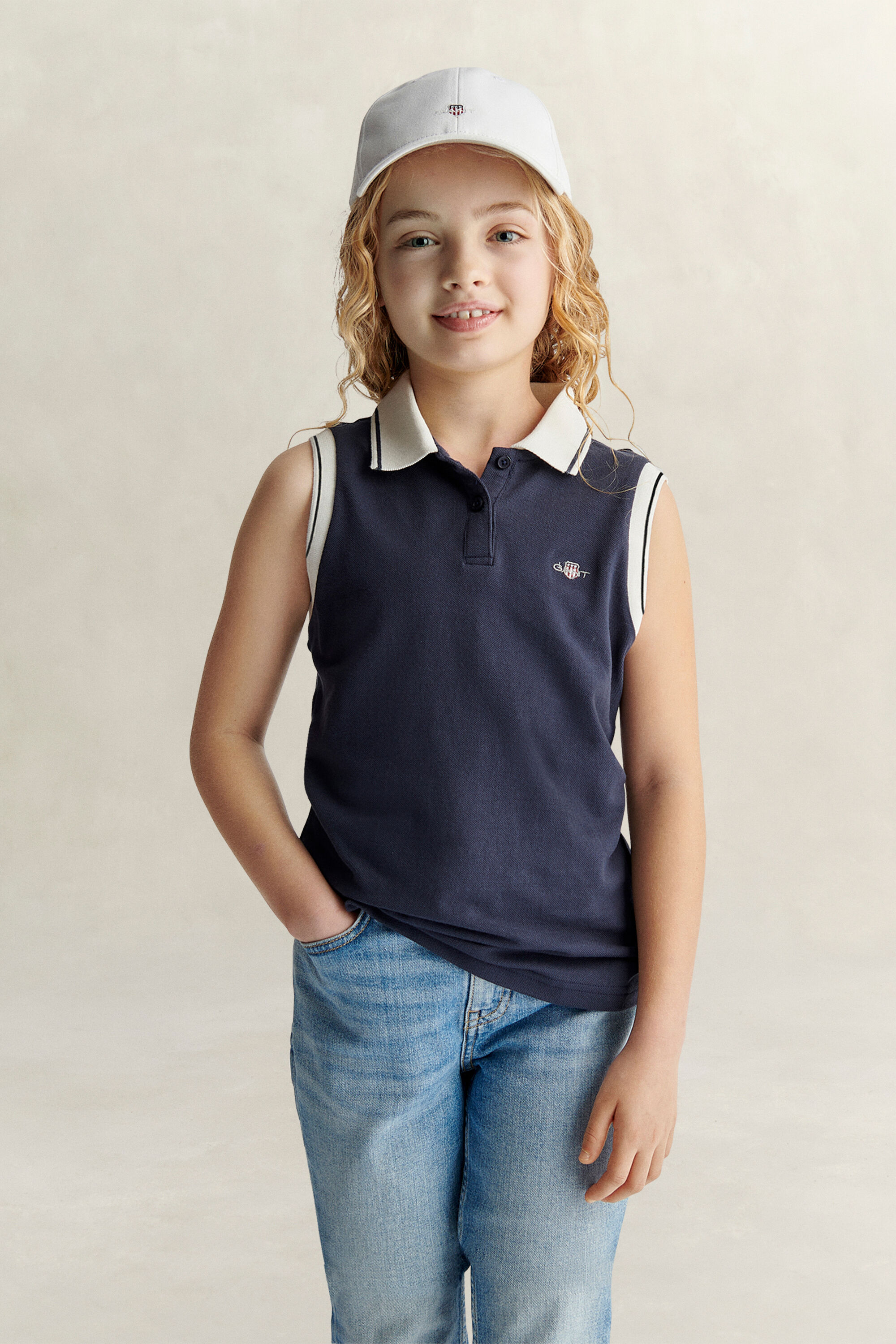 Teen Girls mouwloos poloshirt